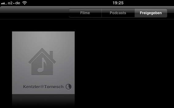 Video App - iTunes Homesharing aktiv